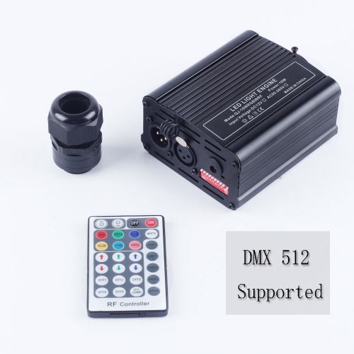 DC12V 16W 6 Channels DMX RGBW LED Fiber Optic Engine With 28 Keys RF Remote Controller DC12V 16W 6 Channels DMX RGBW LED Fiber Optic Engine With 28 Keys RF Remote Controller